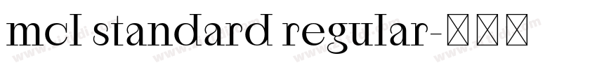 mcl standard regular字体转换